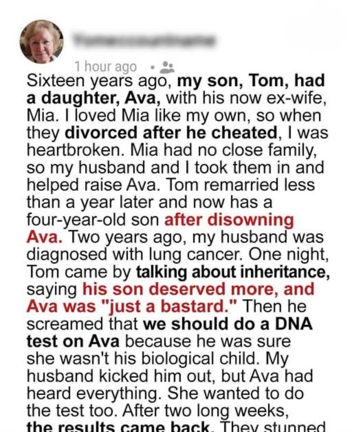 My Son Disowned His Daughter, so We Took Her In, 16 Years Later, He Demanded a DNA Test and Was Stunned by the Results