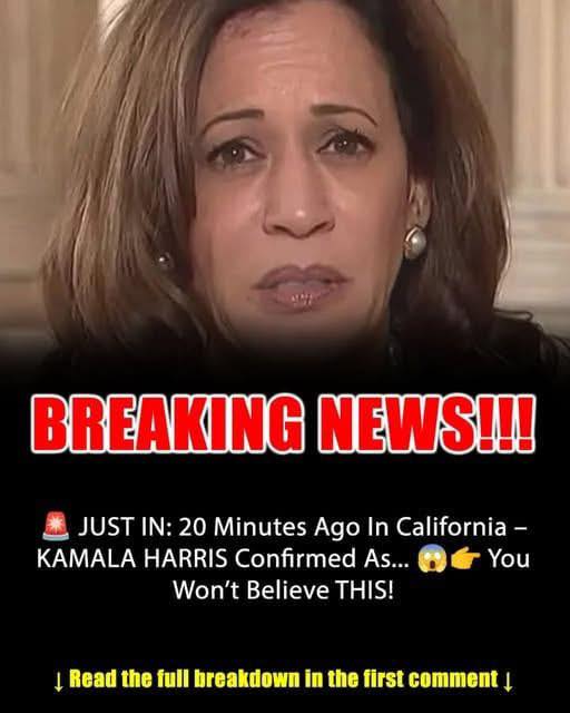 Breaking – 20 Minutes ago in California, Kamala Harris was confirmed as! See more