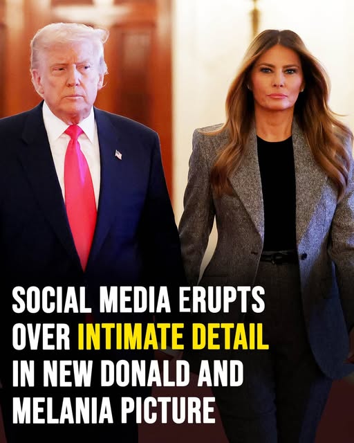 Social media erupts over intimate detail in new Donald and Melania Trump picture